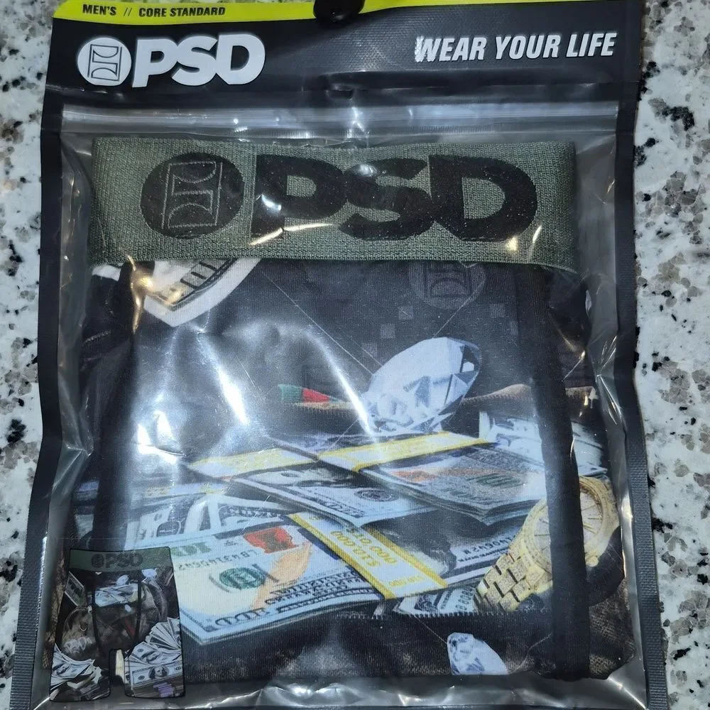 PSD Mens Boxer Brief- Underwear- Catch A Bag Monry These Size XL New